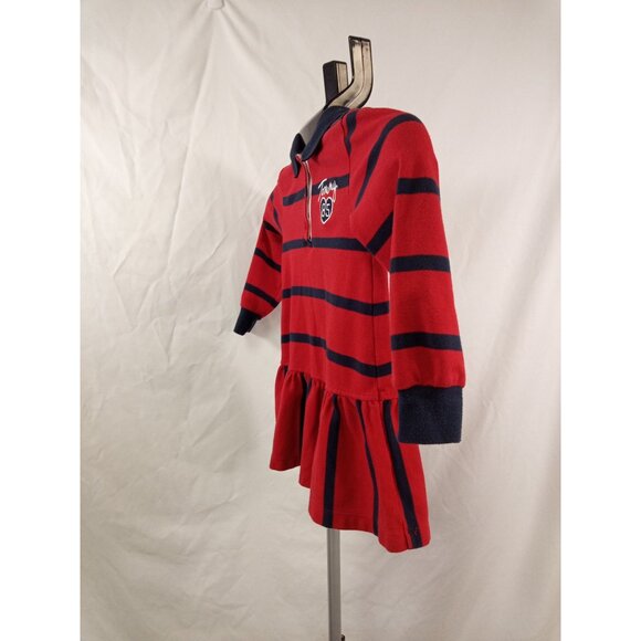 Tommy Hilfiger Red/Blue Striped Polo Shirt Dress Size 3T - Picture 2 of 7